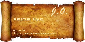 Jusztus Oguz névjegykártya
